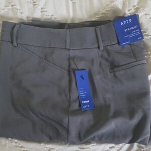Apt. 9 Torie Straight Mid-Rise Pants — Gray